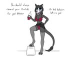 anthro beverage black_body black_fur black_hair bone bottomwear canid canine claws clothed clothing drunk english_text fan_character female fur hair malo mammal marsh_(marshthemalo) monster profanity raised_bottomwear raised_clothing raised_skirt scp-1471 scp-1471-a scp-1471-a-37 scp_foundation skirt skull skull_head solo substance_intoxication teacher text topwear undead uniform victordantes