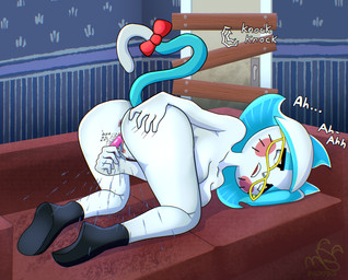 anthro blue_hair blush bodily_fluids breasts clothing dildo dildo_in_vagina dildo_insertion ejaculation eyewear female footwear footwear_only fur furniture genital_fluids genitals glasses hair hand_on_butt hand_on_own_butt masturbation moan mostly_nude multicolored_body multicolored_fur nude penetration sex_toy sex_toy_in_vagina sex_toy_insertion shoes shoes_only side_boob simple_background sofa solo tail vaginal vaginal_fluids vaginal_masturbation vaginal_penetration vaginal_squirting vibrator vibrator_in_vagina vulva whiskers white_body white_hair yellow_eyewear yellow_glasses moffboi glitch_productions smg4 karen_(smg4) felid feline mammal digital_drawing_(artwork) digital_media_(artwork) hi_res