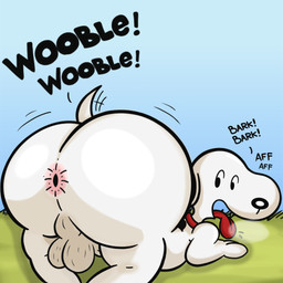 anus ass_up balls barking big_butt breath butt butt_focus collar fur genitals happy lying male nude panting pose seductive shaking_butt solo tail tail_motion white_body white_fur unknown_artist peanuts_(comic) snoopy beagle canid canine canis domestic_dog hunting_dog mammal scent_hound 1:1 hi_res