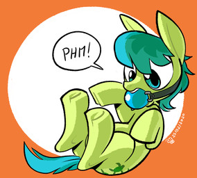 ball_gag cutie_mark feral gag male oversized_ball_gag simple_background solo text oddjuice friendship_is_magic hasbro my_little_pony sandbar_(mlp) earth_pony equid equine horse mammal pony english_text