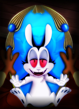 caught_in_the_act looking_at_viewer love amegared bunnicula_(series) bunnicula chester_(bunnicula) domestic_cat felid feline felis lagomorph leporid mammal rabbit vampire hi_res