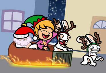 5_fingers ambiguous_anthro ambiguous_gender anthro bangs beard bell_hat bent_arm blonde_hair brown_eyebrows buckteeth building christmas_clothing christmas_headwear closed_smile clothed clothed_female clothed_human clothing door elf_hat eyebrows eyes_closed facial_hair fake_antlers fake_horns female female_human fingers fist fur green_clothing green_hat green_headwear grey_beard grey_facial_hair group hair hand_behind_head happy hat hat_over_eyes headgear headwear holding_reins holidays lidded_eyes lying male male_anthro mitten_hands mouth_closed multicolored_body noseless nude_ambiguous nude_anthro on_back open_mouth open_smile outside pawpads pink_clothing pink_shirt pink_topwear red_tongue reins santa_hat shirt short_hair sitting sleigh sleigh_ride smile snow snowing sparks tan_body tan_pawpads tan_skin teeth tongue topwear two_tone_body white_body white_fur window captainquack64 christmas rabbids_invasion_(series) raving_rabbids rayman_(series) ubisoft alice_gassman human lagomorph mammal rabbid 2024 digital_drawing_(artwork) digital_media_(artwork) english_description flat_colors hi_res