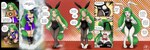 accessory alternate_species anthro asking asking_another asking_how barefoot black_clothing black_leotard boing bouncing_sound_effect bow_(feature) bow_accessory bow_in_front bow_ribbon bow_tie breasts buckteeth bunny_costume clothing conjoined_speech_bubble costume dialogue extended_sound_effect fake_ears fake_rabbit_ears feet female fishnet_clothing fishnet_legwear footwear fur green_hair growth hair hair_accessory hair_bow hair_ribbon human_to_anthro idiom legwear leotard linked_speech_bubble long_hair motion_onomatopoeia name_drop name_in_dialogue onomatopoeia pointy_speech_bubble question questioning_tone ribbons ripping_sound_effect shoes solo sound_effect_variant sound_effects species_in_dialogue species_transformation speech_bubble standing stuttering surprise teeth text transformation transformation_sequence whisker_growth whiskers white_body white_fur witchfiend asian_mythology east_asian_mythology ganbare_goemon mythology yae_(ganbare_goemon) human lagomorph leporid mammal rabbit 2022 absurd_res digital_media_(artwork) english_text hi_res sequence