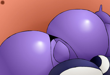 anthro big_butt bubble_butt butt clothing featureless_feet feet femboy first_person_view fur glistening glistening_butt high-angle_view huge_butt logo male purple_body purple_fur shirt solo text thick_thighs thong topwear underwear wide_hips thatdawgmurray happy_tree_friends mime_(htf) deer mammal aliasing artist_logo artist_name digital_media_(artwork) hi_res signature