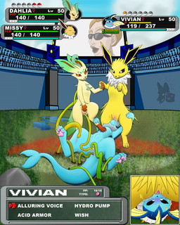 anal anal_penetration arena audience battle cunnilingus electronics feet female female/female feral gameplay_mechanics genitals grass group group_sex gui hand_holding health_bar looking_at_another monitor oral paralysis paw_holding pawpads paws penetration plant questionable_consent sex shocked sky smile soles stepped_on teamwork tentacles text toes trio two_doms_one_sub two_on_one vaginal vaginal_penetration vines vulva felixguara suni'ave_(artist) dragon_ball dragon_ball_z nintendo pogchamp pokemon dahlia_(suni&felix) missy_(suni&felix) vivian_(suni&felix) world_tournament_announcer eeveelution generation_1_pokemon generation_4_pokemon human jolteon leafeon mammal pokemon_(species) vaporeon absurd_res english_text hi_res meme