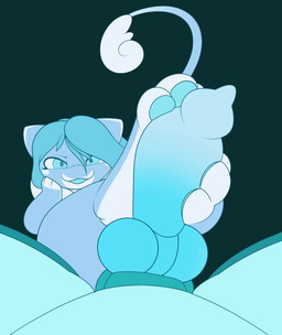 3_toes animal_genitalia animal_penis anthro big_penis blue_body blue_fur blue_penis bodily_fluids canine_genitalia canine_penis cum cumshot duo ejaculation feet female feral foot_fetish foot_play footjob fur genital_fluids genitals huge_penis knot knotted_penis male male/female orgasm pawpads paws penile penis sex soles tail throbbing throbbing_penis toes two-footed_footjob knowdwagon nintendo pokemon fan_character shiver_(shivereevee) canid eeveelution felid generation_1_pokemon generation_4_pokemon glaceon legendary_pokemon mammal mew_(pokemon) pokemon_(species) absurd_res animated hi_res no_sound short_playtime video