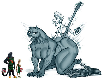ahegao anthro big_breasts big_butt black_body black_fur breasts butt butt_slap claws doggystyle dominant dominant_male duo female from_behind_position fur horn interspecies larger_sub looking_pleasured male male/female mind_break motion_lines muscular muscular_anthro nude nude_anthro nude_female nude_male ripples sex size_difference slap smaller_male spanking submissive submissive_female mug_m8 goat_(movie) sony_corporation sony_pictures jett_fillmore will_harris bovid caprine felid goat leopard mammal pantherine 4:3 absurd_res hi_res