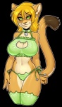 anthro bell bell_collar bell_panties big_breasts biped blonde_hair bra breasts cat_ear_panties cat_keyhole_bra cat_keyhole_clothing cat_lingerie cleavage cleavage_cutout clothed clothing collar curvy_figure cutout dipstick_tail female frilly frilly_bra frilly_clothing frilly_underwear front_view green_bra green_clothing green_eyes green_panties green_underwear hair keyhole_bra keyhole_clothing keyhole_underwear legwear lingerie looking_at_viewer markings multicolored_tail navel panties side-tie_panties simple_background solo standing stockings tail tail_markings thigh_highs training_bra transparent_background two_tone_tail underwear underwear_only voluptuous xenthyl rhoda cougar felid feline mammal 2015 alpha_channel digital_media_(artwork)