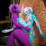 against_surface against_wall alley alley_sex anal anal_penetration animal_genitalia animal_penis anthro anthro_on_anthro anthro_penetrated anthro_penetrating anthro_penetrating_anthro balls biped black_body black_fur blue_body blue_fur bodily_fluids canine_genitalia canine_penis claws clothing cum cum_dripping_from_penis cum_in_ass cum_inside cum_on_belly cum_on_body cum_on_penis depth_of_field dominant duo erection fur genital_fluids genitals grey_body grey_fur hair holding_leg inside knot male male/male male_penetrated male_penetrating male_penetrating_male multicolored_body nude on_ground open_mouth orgasm outside outside_sex paws penetration penis pink_body pink_fur pink_penis public public_sex purple_body purple_fur red_penis reflection sex slim slim_anthro slim_male slim_sub smile standing submissive submissive_male tail white_body white_fur dragonplayer blender_cycles iam_cab00se janieuwu canid canine canis fox mammal rexouium 1:1 3d_(artwork) absurd_res blender_(artwork) digital_media_(artwork) hi_res