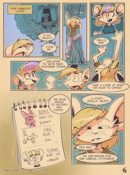 anthro clothed clothing dialogue duo ear_piercing female fur hair looking_at_viewer male male/female notebook piercing plant roleplay silly_face simple_background smile tail text tree tree_house ratcha iris_(ratcha) skye_(ratcha) mammal mouse murid murine rodent comic digital_media_(artwork) english_text hi_res multiple_scenes brother_(lore) sibling_(lore) sister_(lore)