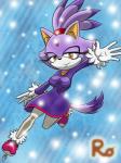 anthro big_breasts breasts clothed clothing female forehead_gem gem gloves hair handwear ice_skates looking_at_viewer multicolored_hair smile solo two_tone_hair yellow_eyes raianonzika sega sonic_the_hedgehog_(series) blaze_the_cat domestic_cat felid feline felis mammal 2014 hi_res