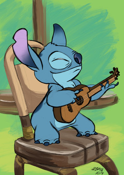 blue_body blue_claws blue_fur blue_markings blue_nose chair claws eyes_closed fingers fur furniture happy lute male markings musical_instrument notched_ear playing playing_music plucked_string_instrument semi-anthro smile solo standing string_instrument ukulele malino555 disney lilo_and_stitch stitch_(lilo_and_stitch) alien experiment_(lilo_and_stitch) absurd_res hi_res signature male_(lore)