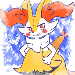 ambiguous_anthro ambiguous_gender anthro biped blush blush_stickers border food front_view hands_on_hips heart_symbol looking_at_viewer object_in_tail open_mouth open_smile shrimp_(food) simple_background smile solo standing tail toothy_grin white_border annyui0611 nintendo pokemon braixen canid generation_6_pokemon mammal pokemon_(species) 1:1 2024 digital_drawing_(artwork) digital_media_(artwork) hi_res japanese_description portrait three-quarter_portrait translated_description
