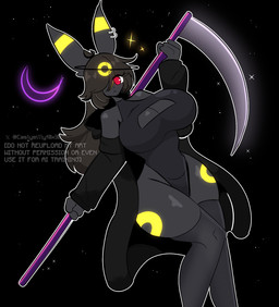 anthro big_breasts breasts cosplay female looking_at_viewer pose solo solo_focus solo_in_panel thick_thighs caslysillyf0x nintendo pokemon fan_character eeveelution generation_2_pokemon pokemon_(species) umbreon digital_media_(artwork) hi_res pinup