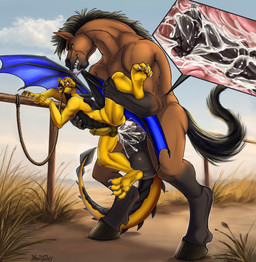 anal anal_penetration animal_genitalia animal_penis anthro anthro_penetrated balls bdsm big_penis bodily_fluids bondage bound cum cum_in_ass cum_inside dominant dominant_male duo equine_genitalia equine_penis erection flared_penis forced genital_fluids genitals internal larger_dom looking_pleasured male male/male male_penetrated male_penetrating male_penetrating_male orgasm penetration penis restraints rope rope_bondage sex size_difference standing standing_sex submissive submissive_male yaoifairy mythology igor_(hadronomic) dragon equid equine horse mammal mythological_creature mythological_scalie scalie hi_res