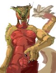 anthro apode breasts fangs female genitals green_eyes legless nipples non-mammal_breasts non-mammal_nipples pussy serpentine solo teeth yamabat god_of_war sony_corporation sony_interactive_entertainment draconcopode scalie tatzelwurm