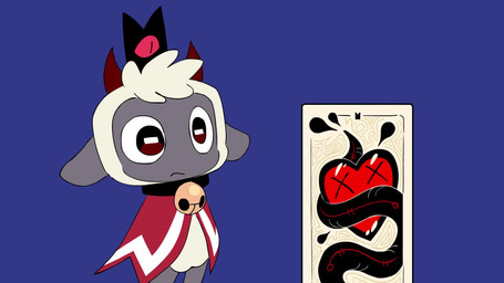 2_horns ahegao ambiguous_gender ambiguous_penetration bell bell_collar bite biting_lip black_tentacles blush bodily_fluids cape cloak clothing collar crown cum cum_inside duo excessive_cum excessive_genital_fluids fangs genital_fluids headgear heart_eyes heart_symbol horn looking_pleasured male multiple_positions occult_symbol open_mouth orgasm orgasm_face penetration pentagram purple_background restrained restrained_by_tentacles sex simple_background symbol tail tail_motion tailwag teeth tentacle_cum tentacle_sex tentacles tongue tongue_out bonesawbingus cult_of_the_lamb massive_monster_(studio) lamb_(cult_of_the_lamb) red_crown_(cult_of_the_lamb) bovid caprine demon mammal sheep tentacle_creature 16:9 2026 2d_animation animated frame_by_frame hi_res long_playtime multiple_scenes no_sound video widescreen