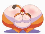 anthro bell bell_accessory bell_collar belly big_belly big_breasts big_butt black_ears blush body_blush bow_ribbon breast_blush breast_jiggle breasts butt butt_blush butt_jiggle clothing collar female front_view hip_sway huge_belly huge_breasts huge_butt huge_thighs hyper hyper_belly hyper_breasts hyper_butt hyper_thighs jiggling looking_at_viewer morbidly_obese morbidly_obese_anthro morbidly_obese_female multicolored_body obese obese_anthro obese_female open_mouth orange_body orange_ears orange_tail overweight overweight_anthro overweight_female red_bow red_clothing red_collar red_mouth red_thong red_underwear shaking_butt solo tail thick_thighs thong two_tone_body underwear white_body yellow_eyes adansin julia_(adansin) domestic_cat felid feline felis mammal 2024 2d_animation 4:3 animated cel_shading colored digital_media_(artwork) loop shaded