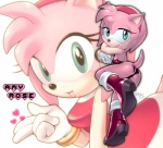 amy_rose anthro big_eyes blue_eyes blush boots butt clothed clothing eulipotyphlan female footwear fur gloves hair handwear hedgehog looking_at_viewer looking_back mammal pey pink_body pink_fur pink_hair sega shoes short_hair skimpy solo sonic_the_hedgehog_(series) toony wallpaper white_clothing white_gloves white_handwear