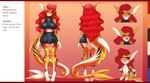 anthro big_breasts bottomwear breasts chibi clothing female hair looking_at_viewer red_hair skirt solo topwear myrisdraws fish humanoid marine requiem_shark shark tiger_shark absurd_res hi_res letterbox