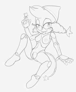 anthro bedroom_eyes breasts clown condom doll doll_joints female genitals joints machine narrowed_eyes nipples puppet seductive sexual_barrier_device solo vulva fourssss idw_publishing sega sonic_the_hedgehog_(comics) sonic_the_hedgehog_(idw) sonic_the_hedgehog_(series) belle_the_tinkerer badnik robot black_and_white hi_res monochrome