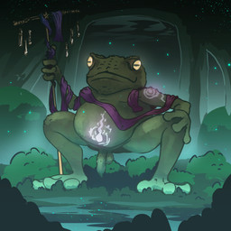 3_toes anthro balls crouching feet flaccid foreskin genitals green_body green_skin humanoid_genitalia humanoid_penis long_foreskin male nude overweight overweight_male penis solo toes unretracted_foreskin yellow_eyes dakkawoof amphibian frog toad_(frog) 1:1 2023 hi_res