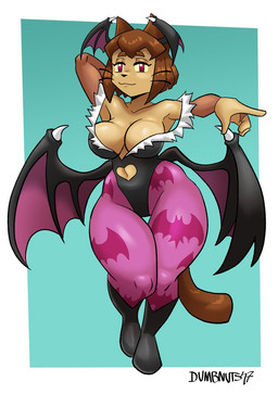 anthro armwear bat_wings big_breasts breasts cat_smile cleavage clothed clothing cosplay crossover_cosplay female female_anthro fingers front_view head_wings membrane_(anatomy) membranous_wings navel simple_background solo tail thick_thighs tight_clothing unusual_wing_placement whiskers wings dumbnuts47 capcom darkstalkers gameoverse glitch_productions kit_bodega morrigan_aensland domestic_cat felid feline felis mammal 2026 crossover full-length_portrait hi_res portrait