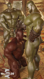 abs armor bald balls biceps body_part_in_mouth bouncing_penis brown_body brown_skin butt clothing deltoids face_fucking fellatio gauntlets gauntlets_only genitals gloves green_body green_skin group hand_on_butt hand_on_head handwear human_on_humanoid human_penetrated humanoid_penetrating humanoid_penetrating_human interspecies irrumatio kneeling logo male male/male male_on_human male_on_humanoid male_penetrated male_penetrating male_penetrating_male masturbation muscular muscular_humanoid muscular_male nipples not_furry nude obliques on_ground oral pecs penetration penile penile_masturbation penile_penetration penis penis_in_mouth pubes serratus sex stroking_penis triceps trio tusks helices3d human humanoid mammal orc 3d_(artwork) 3d_animation 9:16 animated artist_logo artist_name digital_media_(artwork) hi_res no_sound short_playtime webm