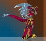 anthro blue_eyes claws cute_fangs female hair huge_claws long_hair long_tail machine missing_hand solo spiky_hair standing tail teeth ppoliwrath hasbro takara_tomy transformers cybertronian dinobot_(species) dinosaur humanoid prehistoric_species reptile robot robot_humanoid scalie hi_res