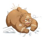 after_sex anthro blush bodily_fluids brown_body brown_fur cum fur genital_fluids kemono male overweight overweight_male solo young kemonuo crave_saga gabu_(crave_saga) bear mammal 2025 hi_res