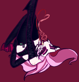 4_arms clothing drag_show dress leather makeup male money_in_legwear multi_arm multi_eye multi_limb smoke smoking solo spots stripper inhabitedartist hazbin_hotel hellaverse angel_dust arachnid arthropod demon spider hi_res