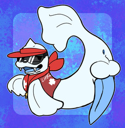 anus balls big_balls big_penis black_nose blue_anus blue_background blue_penis blue_tongue butt clothing erection eyewear fangs feral flippers genitals horn huge_penis kerchief lifeguard looking_back male narrowed_eyes open_mouth penis perineum presenting presenting_hindquarters raised_hand raised_tail red_clothing red_kerchief red_shirt red_topwear red_visor sharp_teeth shirt simple_background solo sunglasses symbol symbol_on_clothing symbol_on_shirt tail teeth text text_on_clothing text_on_shirt text_on_topwear tongue topwear uniform visor whistle_(object) whistle_around_neck white_balls white_body otterjunk game_freak nintendo pokemon dante_(honchkrow36) aquatic dewgong generation_1_pokemon mammal pinniped pokemon_(species) sea_lion 2026 absurd_res digital_drawing_(artwork) digital_media_(artwork) english_text hi_res