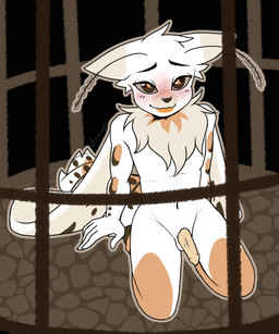 blush femboy genitals kneeling male penis small_penis solo anonymous_artist arthropod insect lepidopteran moth 5:6 absurd_res hi_res