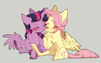 blush chest_tuft duo female female/female feral fetlocks hooves horn nuzzling simple_background tuft underhoof wings doodlemark friendship_is_magic hasbro my_little_pony mythology fluttershy_(mlp) twilight_sparkle_(mlp) equid equine mammal mythological_creature mythological_equine pegasus winged_unicorn absurd_res hi_res