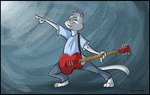 anthro bottomwear clothed clothing electric_guitar eyes_closed guitar male musical_instrument pants plucked_string_instrument shirt solo string_instrument topwear dutch_(artist) misty_the_mouse cot_(dutch) domestic_cat felid feline felis mammal 2023 digital_media_(artwork)