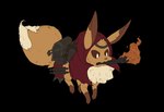 ambiguous_gender black_background brown_body brown_eyes brown_fur chest_(container) clothed clothing fire fluffy fluffy_tail fur hood lock neck_tuft paws pupils simple_background solo tail torch tuft white_pupils goblin_serf nintendo pokemon pokemon_mystery_dungeon spike_chunsoft eevee generation_1_pokemon pokemon_(species) 2021 digital_media_(artwork)