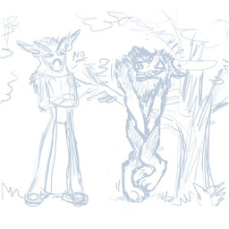 anthro clenched_teeth desperation duo full_bladder holding_crotch knock-kneed male omorashi plant potty_dance teeth tree punkrockvampire blizzard_entertainment warcraft canid canine canis mammal wolf 1:1 monochrome sketch unfinished