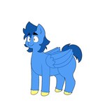 anthro black_eyes blue_body blue_ears blue_fur blue_hair blue_mane blue_nose blue_tail blue_wings fur hair male mane quadruped simple_background smile solo tail white_background wings golde hasbro my_little_pony mythology rocco_(roccorox) equid equine mammal mythological_creature mythological_equine pegasus 1:1 2024 digital_media_(artwork) hi_res