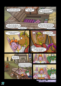 2_horns 6_panel_comic anthro armor banner beard blonde_hair blush bodily_fluids boots bottomwear box bracers breastplate bribe brown_body clothing container crate dialogue dildo ellipsis embarrassed facial_hair footwear front_view green_body grey_armor grin group hair halberd hands_behind_head holding_melee_weapon holding_object holding_polearm holding_sex_toy holding_weapon horn laugh looking_at_another male melee_weapon membrane_(anatomy) membranous_wings orange_hair page_number pants pauldron penetrable_sex_toy polearm potion purple_body red_armor red_eyes serious sex_toy shoes sitting smile speech_bubble spikes standing sweat sweatdrop text topwear trio vehicle vest wagon weapon white_clothing white_hair white_topwear white_vest wings yellow_sclera vju79 mythology bob_(vju79) ted_(vju79) dragon mythological_creature mythological_scalie scalie winged_dragon wingless_dragon comic english_text hi_res multiple_scenes url