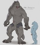 animal_genitalia animal_penis anthro balls biped blush bottomwear canine_genitalia canine_penis claws clothing digitigrade duo fangs finger_claws fur genitals grey_balls grey_body grey_fur grey_sheath larger_male male male_anthro muscular muscular_anthro muscular_male nude_anthro nude_male pants paws penis penis_tip service_height sheath size_difference smaller_male standing teeth toe_claws torn_bottomwear torn_clothing torn_pants yellow_eyes zephyxus mythology canid canine canis mammal mythological_canine mythological_creature werecanid werecanine werecreature werewolf wolf 2025 digital_media_(artwork)