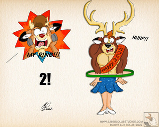 anthro bottomwear breasts clothed clothed_anthro clothed_female clothing countdown crossgender deer_family_(lightluxcollie) dress duo ears_down female female_to_male ftm_crossgender gender_transformation hooves horn jacket male male/female notebook pants pivoted_ears speech_bubble tail teeth text toony topwear transformation transformation_ring transformation_sequence transformation_through_magic lightluxcollie new_year_2022 deer human mammal new_world_deer 5:4 absurd_res hi_res url