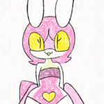 antennae_(anatomy) anthro arthropod_abdomen big_eyes cat_smile clothed clothing female flat_chested hair hair_over_eyes heart_(marking) hip_sway huge_hips markings pink_body pink_hair short_hair simple_background skimpy small_waist smile smiling_at_viewer solo thick_thighs topwear tube_top white_body wide_hips yellow_sclera the_soda_bug bug_(sodabug) arthropod insect mantis 1:1 animated no_sound short_playtime webm