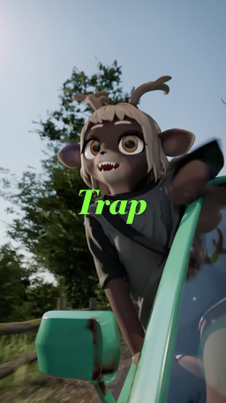 4_fingers 5_fingers anthro beehive black_eyes black_nose blinking blue_car bottomwear braided_hair brown_arms brown_body brown_face brown_fur brown_hands brown_head brown_horn brown_legs brown_neck choker clothing day digit_ring driver driving duo ear_piercing eyebrows eyelashes eyes_closed fence fencepost finger_ring fingers fur grey_clothing grey_shirt grey_topwear hair head_out_of_window horizontal_pupils horn hotpants imminent_injury jewelry male motion_blur mouth_closed music necklace occult_symbol olive_eyes open_mouth open_smile outside pavement pentagram piercing pink_hair plant pupils ring rust seat seatbelt sharp_teeth shirt short_hair shorts sitting sky smile steering_wheel symbol tan_eyes tattoo teeth text topwear tree vehicle white_body white_clothing white_eyebrows white_face white_fur white_hair white_shirt white_topwear windshield sound_warning studio_wrong_(artist) studio_wrong konohana_(studio_wrong) ran_andou_(studio_wrong) seeka_(studio_wrong) arthropod bee bovid caprine caprine_demon demon goat_demon human hymenopteran insect mammal 2025 3d_(artwork) 3d_animation 9:16 animated colored digital_media_(artwork) english_description english_text hi_res short_playtime sound webm