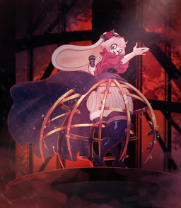 alternative_fashion anthro big_butt butt curvy_figure female fur goth provocative_clothing red_eyes solo thick_thighs victorian_goth white_body white_fur wide_hips tragicfame shea_(blackmetalbnuuy) domestic_rabbit lagomorph leporid lop_rabbit mammal oryctolagus rabbit hi_res