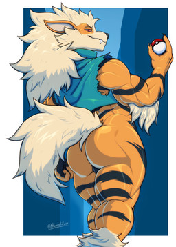 abstract_background ankle_tuft anthro anthrofied arm_tuft balls biceps biped black_nose blue_clothing blue_crop_top blue_shirt blue_topwear bottomless bottomless_anthro bottomless_male butt clothed clothing crop_top crop_top_only elbow_tuft facial_tuft fur genitals hair leg_tuft male markings mile muscular muscular_anthro muscular_male overbite perineum pokemorph presenting presenting_hindquarters purple_eyes shirt sleeveless_crop_top smile smirk solo tail teeth text topwear topwear_only torn_clothing torn_sleeves triceps tuft white_body white_fur white_hair khayen nintendo pokemon arcanine generation_1_pokemon pokemon_(species) 2025 absurd_res artist_name colored digital_drawing_(artwork) digital_media_(artwork) english_text hi_res signature