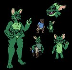 3_toes 4_arms 4_fingers antennae_(anatomy) anthro arm_markings biped black_eyes blue_clothing blue_shirt blue_t-shirt blue_topwear bottomwear brown_body brown_fur carrying_another chest_tuft clothed clothing crossed_arms crouching cute_fangs duo fangs featureless_crotch feet fingers fur gesture green_body green_fur green_nose hand_gesture head_tuft male markings middle_finger multi_arm multi_limb nude open_mouth pants purple_tongue sharp_teeth shirt shorts simple_background standing t-shirt teeth text toes tongue topwear transparent_background tuft matlock99 disney lilo_and_stitch chase_(matlock99) fan_character ho'ola alien bear experiment_(lilo_and_stitch) mammal 2023 alpha_channel colored_sketch english_text flat_colors sketch