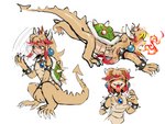 bracelet breath_powers crown elemental_manipulation female fire fire_breathing fire_manipulation headgear jewelry solo spiked_bracelet spikes tail worm_(artist) mario_bros nintendo princess_koopa princess_peach animal_humanoid humanoid koopa_humanoid scalie scalie_humanoid 2022 hi_res meme