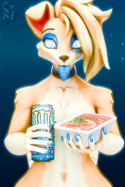 anthro black_collar blonde_hair blue_claws blue_eyes blue_eyeshadow blue_tongue can claws collar container cosmic_background eyeshadow femboy food gradient_background hair holding_can holding_container holding_object instant_noodles makeup male navel noodles pupils short_hair silly silly_face simple_background smile solo star starry_background tail teal_background text tongue tongue_out ventral_groove white_pupils wide_hips impaer_jaster da.nilkaz_(modeler) doshirak monster_energy leo_(chill_chichik) bird_dog canid canine canis domestic_dog golden_retriever hunting_dog mammal retriever 2026 3d_(artwork) digital_media_(artwork) hi_res russian_text watermark