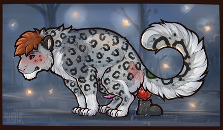 anal anal_penetration animal_dildo animal_genitalia animal_penis animal_sex_toy blush canine_dildo claws clenched_teeth countershade_torso countershading crouching dildo dildo_in_ass dildo_insertion feet feline_genitalia feline_penis feral fur genitals hair knot knotted_dildo male masturbation object_in_ass outside penetration penile_spines penis sex_toy sex_toy_in_ass sex_toy_insertion side_view solo spots standing tail teeth toes clyde_wolf felid mammal pantherine snow_leopard 2026 digital_drawing_(artwork) digital_media_(artwork) hi_res