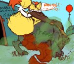 anthro anus big_butt butt casual_pooping crouching feces female genitals holding_tail_up onomatopoeia pooping pooping_on_floor pussy scatplay smelly_feces solo sound_effects text toiletrider69 dingaling_productions lisa_the_joyful lisa_the_painful nintendo pokemon braixen generation_6_pokemon pokemon_(species) absurd_res hi_res huge_filesize